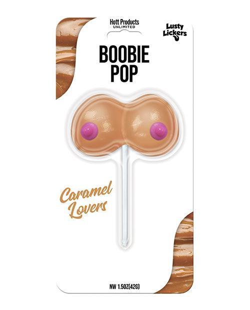 product image, Lusty Lickers Boobie Pop - Caramel Lovers - SEXYEONE