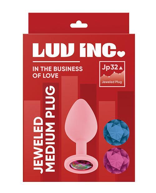 product image, Luv Inc. Jeweled Silicone Butt Plug W/three Stones - SEXYEONE