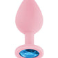 Luv Inc. Jeweled Silicone Butt Plug W/three Stones - SEXYEONE