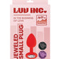 Luv Inc. Jeweled Silicone Butt Plug W/three Stones - SEXYEONE