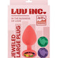Luv Inc. Jeweled Silicone Butt Plug W/three Stones - SEXYEONE