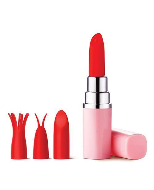 image of product,Luv Inc. Lipstick Vibrator W/3 Heads - SEXYEONE