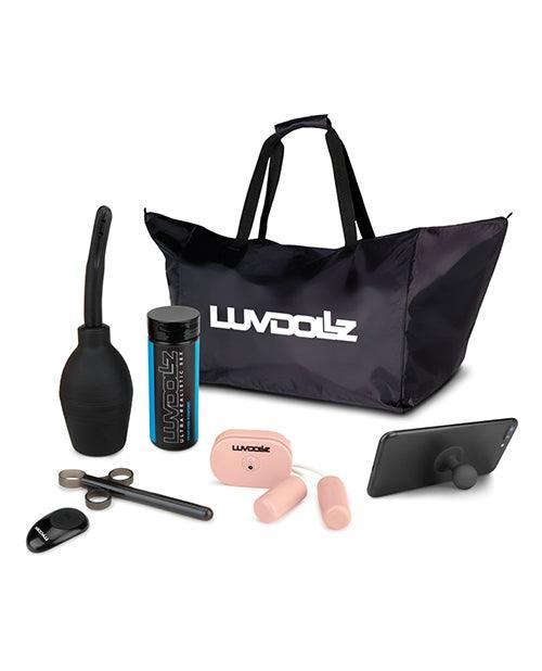 image of product,Luvdolz Remote Control Rechargeable Spread Eagle Pussy & Ass W-douche - Ivory - SEXYEONE