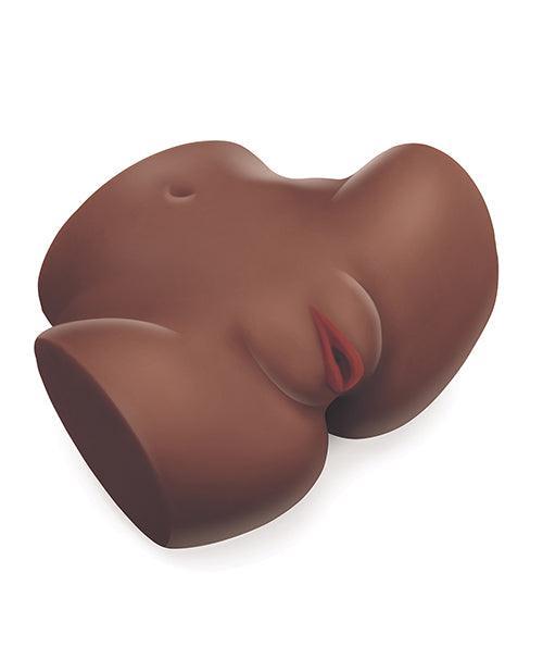 image of product,Luvdolz Remote Control Rechargeable Spread Eagle Pussy & Ass W-douche - Mocha - SEXYEONE