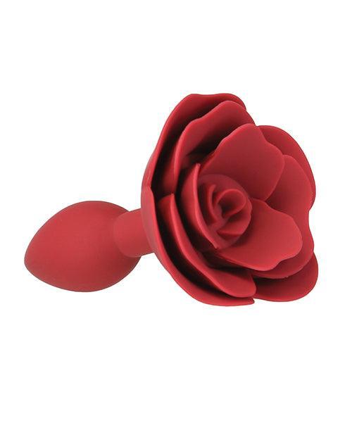 image of product,Lux Active Red Rose Silicone Anal Plug - SEXYEONE