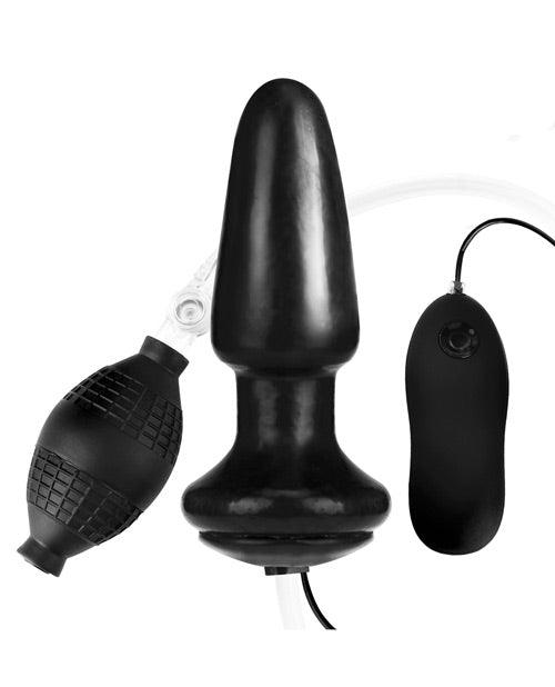image of product,Lux Fetish 4 inches Inflatable Vibrating Butt Plug - SEXYEONE