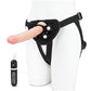 Lux Fetish 6.5" Realistic Vibrating Dildo W-strap On Harness Set - SEXYEONE