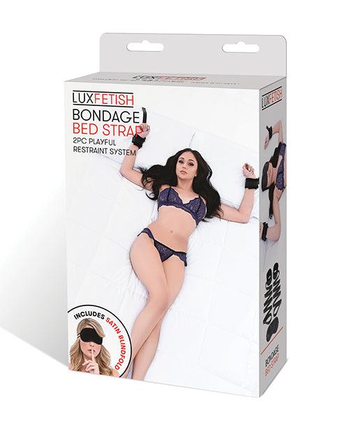 product image, Lux Fetish Bondage Bed Strap Restraint System - 2 Pc Set - SEXYEONE