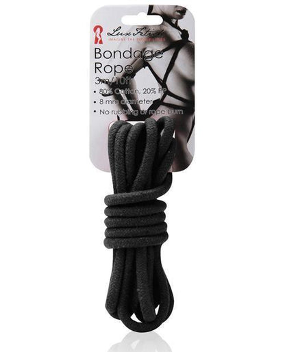 Lux Fetish Bondage Rope - Black - SEXYEONE