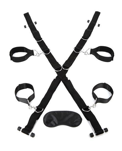 product image,Lux Fetish Over The Door Cross W-4 Universal Soft Restraint Cuffs - SEXYEONE 