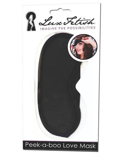 product image, Lux Fetish Peek-a-boo Love Mask - Black - SEXYEONE 