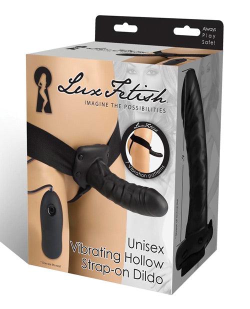 product image, Lux Fetish Unisex Vibrating Hollow Strap On Dildo - SEXYEONE
