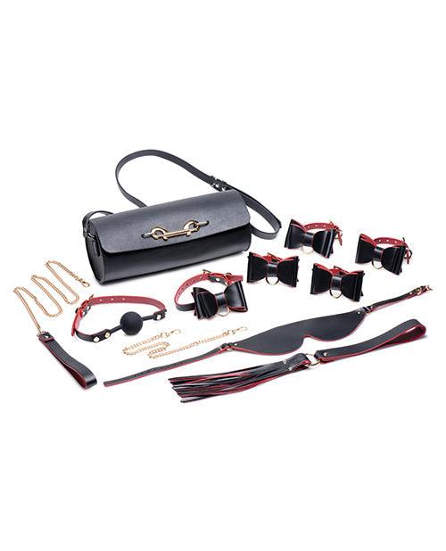 image of product,Master Series Bondage To Go Black & Red Bow Bondage Set W-carry Case - SEXYEONE