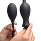 Master Series Dark Inflator Inflatable Silicone Anal Plug - Black - SEXYEONE