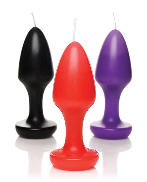 product image,Master Series Kink Inferno Butt Plug Candles - Black/purple/red - SEXYEONE