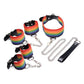 Master Series Kinky Pride Rainbow Bondage Set - Wrist & Ankle Cuffs & Collar W-leash - SEXYEONE 