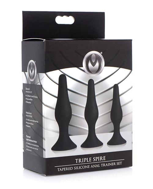 Master Series Triple Tapered Silicone Anal Trainer - Black Set Of 3 - SEXYEONE