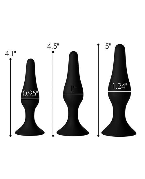 product image,Master Series Triple Tapered Silicone Anal Trainer - Black Set Of 3 - SEXYEONE