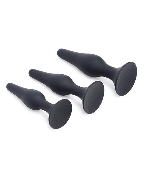Master Series Triple Tapered Silicone Anal Trainer - Black Set Of 3 - SEXYEONE