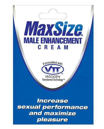 Max Size Male Enhancement Cream - Individual Foil Packet - SEXYEONE 