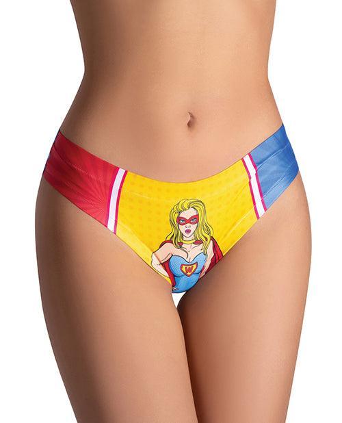 product image, Mememe Comics Wonder Girl Printed Thong - SEXYEONE