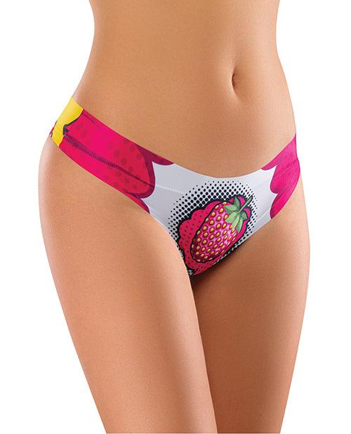 product image, Mememe Intrigue Kissberry Printed Thong - SEXYEONE