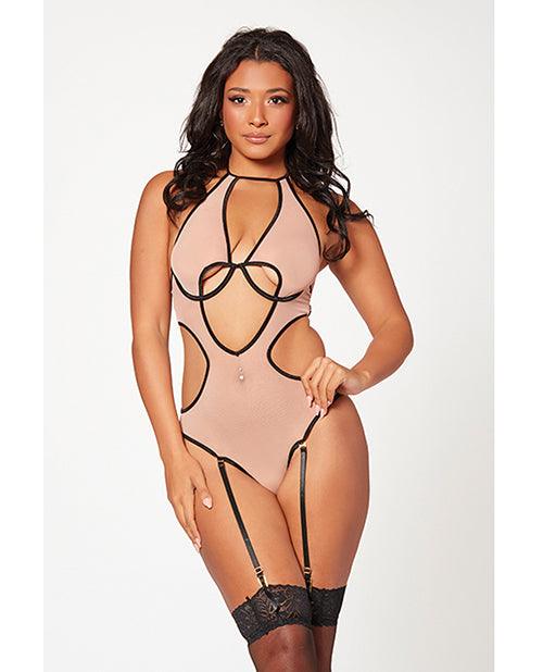 product image, Mesh Cut Out Halter Teddy O/s - SEXYEONE