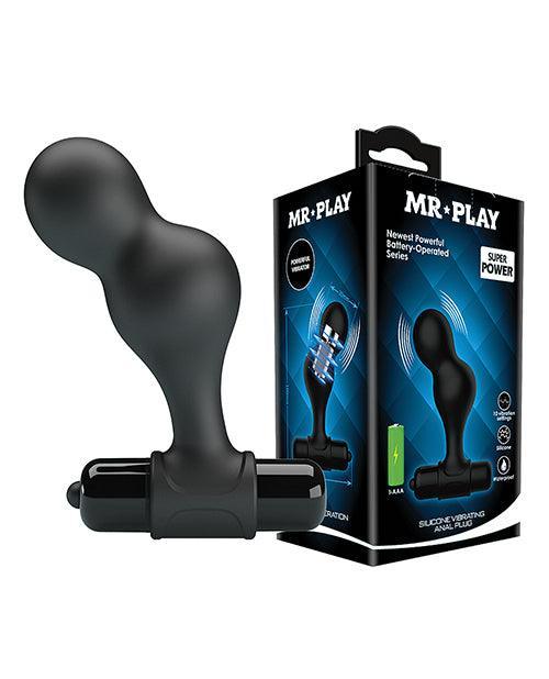 product image, Mr. Play Silicone Anal Vibro Plug - Black - SEXYEONE