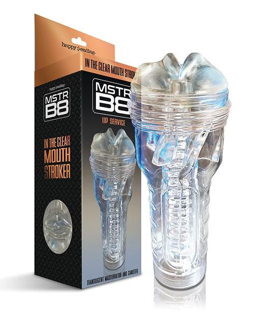 image of product,Mstr B8 In The Clear Mouth Stroker - Clear - {{ SEXYEONE }}