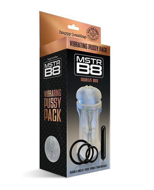 product image, Mstr B8 Squeeze Vibrating Pussy Pack - Kit Of 5 Clear - SEXYEONE