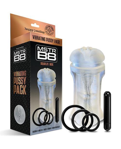 product image,Mstr B8 Squeeze Vibrating Pussy Pack - Kit Of 5 Clear - SEXYEONE