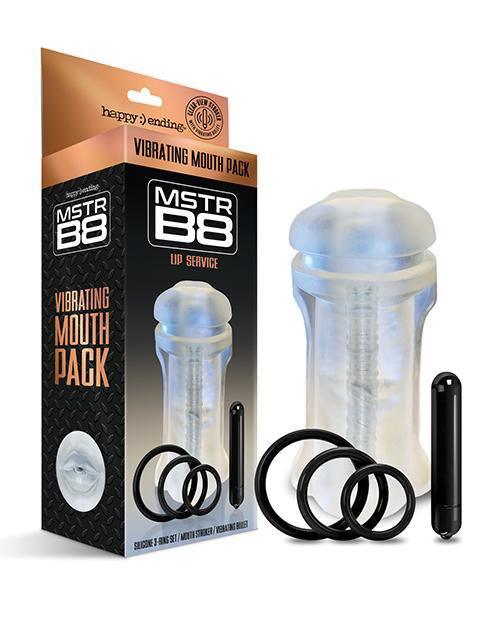 image of product,Mstr B8 Vibrating Mouth Ass Pack - Kit Of 5 Clear - SEXYEONE 