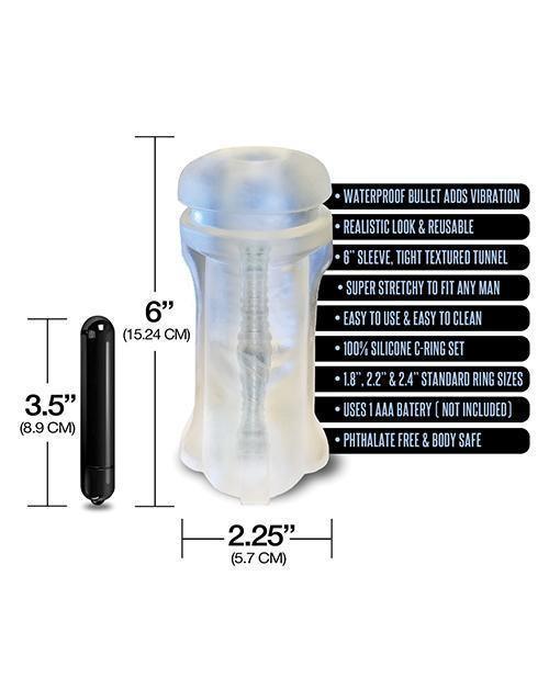 Mstr B8 Vibrating Stroker Pack Hand Cuff - Kit Of 5 Clear - SEXYEONE
