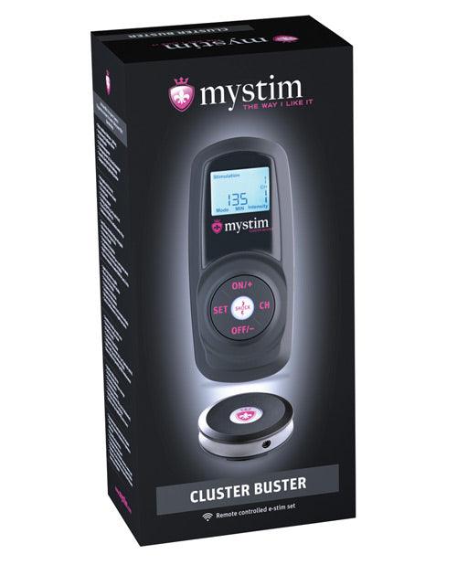 product image, Mystim Cluster Buster Wireless Estim Starter Kit - Black - SEXYEONE