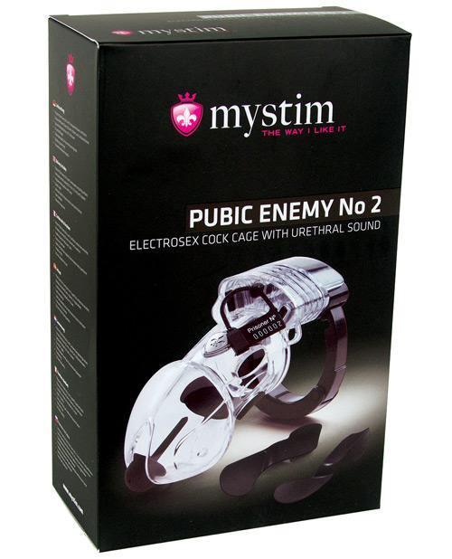 product image, Mystim Pubic Enemy #2 Cock Cage - Clear - SEXYEONE 