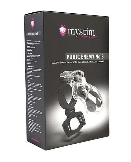 product image, Mystim Pubic Enemy No. 3 Cock Cage - Clear - SEXYEONE 