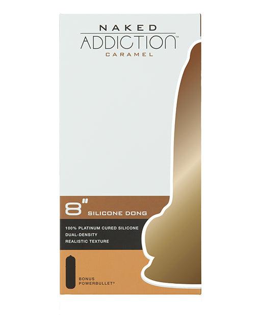 image of product,Naked Addiction 8" Dual Density Silicone Dildo - Caramel - {{ SEXYEONE }}