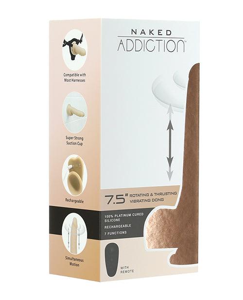 product image, Naked Addiction The Freak 7.5" Rotating & Thrusting Vibrating Dong - Ivory - SEXYEONE