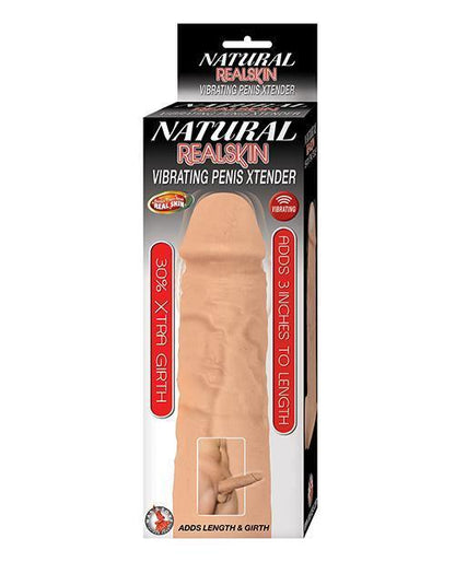Natural Realskin Vibrating Penis Xtender - - SEXYEONE 