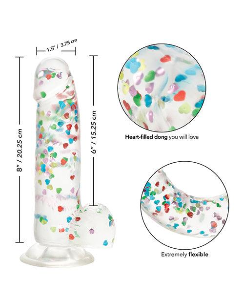 product image,Naughty Bits I Love Dick Heart Filled Dong - Multicolor - {{ SEXYEONE }}