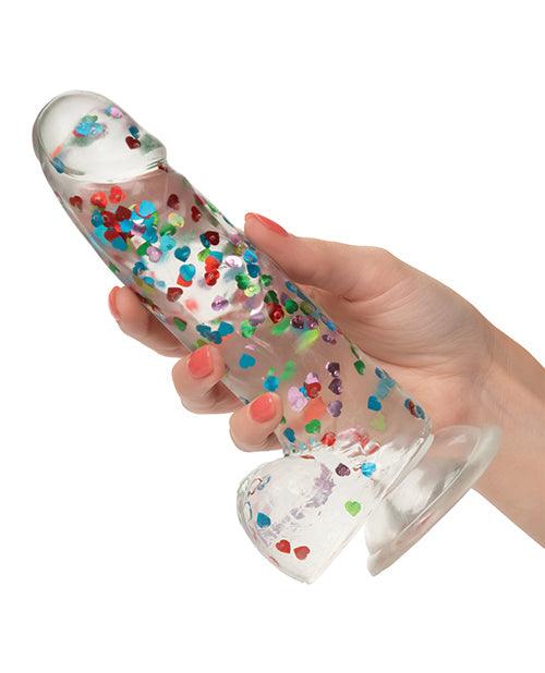 image of product,Naughty Bits I Love Dick Heart Filled Dong - Multicolor - {{ SEXYEONE }}