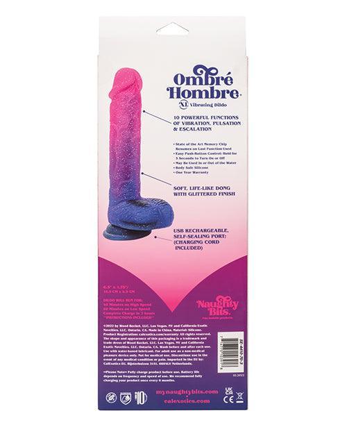 image of product,Naughty Bits Ombre Hombre Xl Vibrating Dildo - SEXYEONE