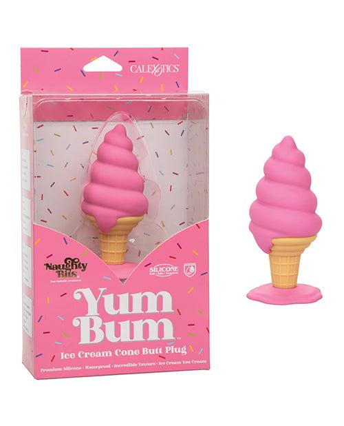 product image, Naughty Bits Yum Bum Ice Cream Cone Butt Plug - Pink - SEXYEONE