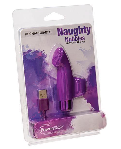 image of product,Naughty Nubbies Rechargeable - Purple - SEXYEONE 