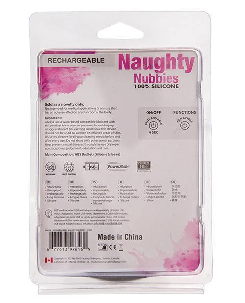Naughty Nubbles Rechargeable - Pink - SEXYEONE 