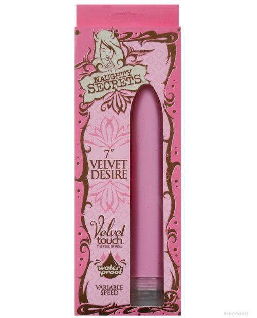 product image, Naughty Secret 7" Velvet Desire Waterproof Vibe - Pink - {{ SEXYEONE }}