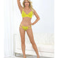 Neon Lace Underwire Bra W/double Tulle Garter Skirt & Double Elastic Panty Neon Lime - SEXYEONE