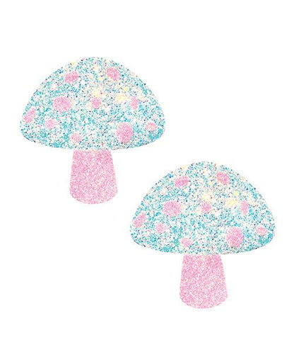 Neva Nude Black Light Glitter Shroom Pasties - Pink/white O/s - SEXYEONE