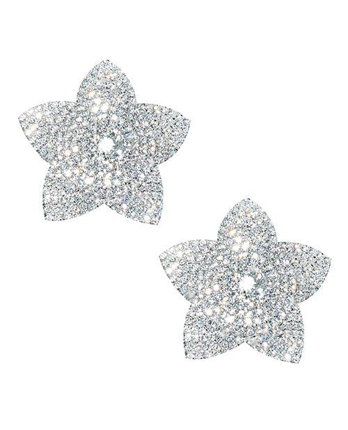 product image, Neva Nude Burstin Bloom Crystal Jewel Reusable Silicone Nipple Pasties - Clear O-s - {{ SEXYEONE }}