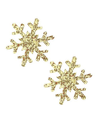 Neva Nude Glitter Snowflake Pasties - O/s - SEXYEONE